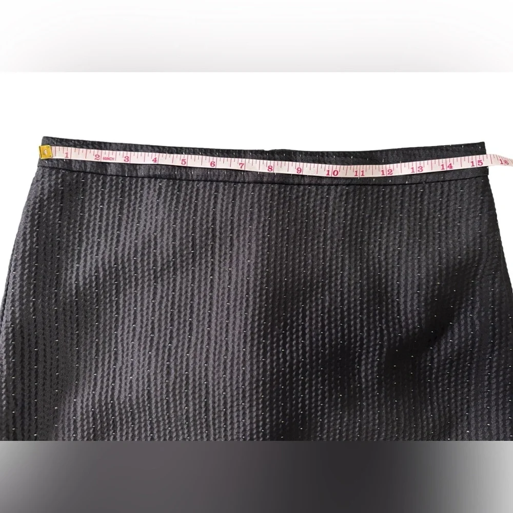 Madewell Shirttail Skirt in Nightfall Jaquard Black and Gold Size 6 - Picture 5 of 11